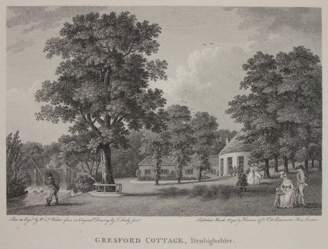 Print - Gresford Cottage, Denbighshire. - Walker